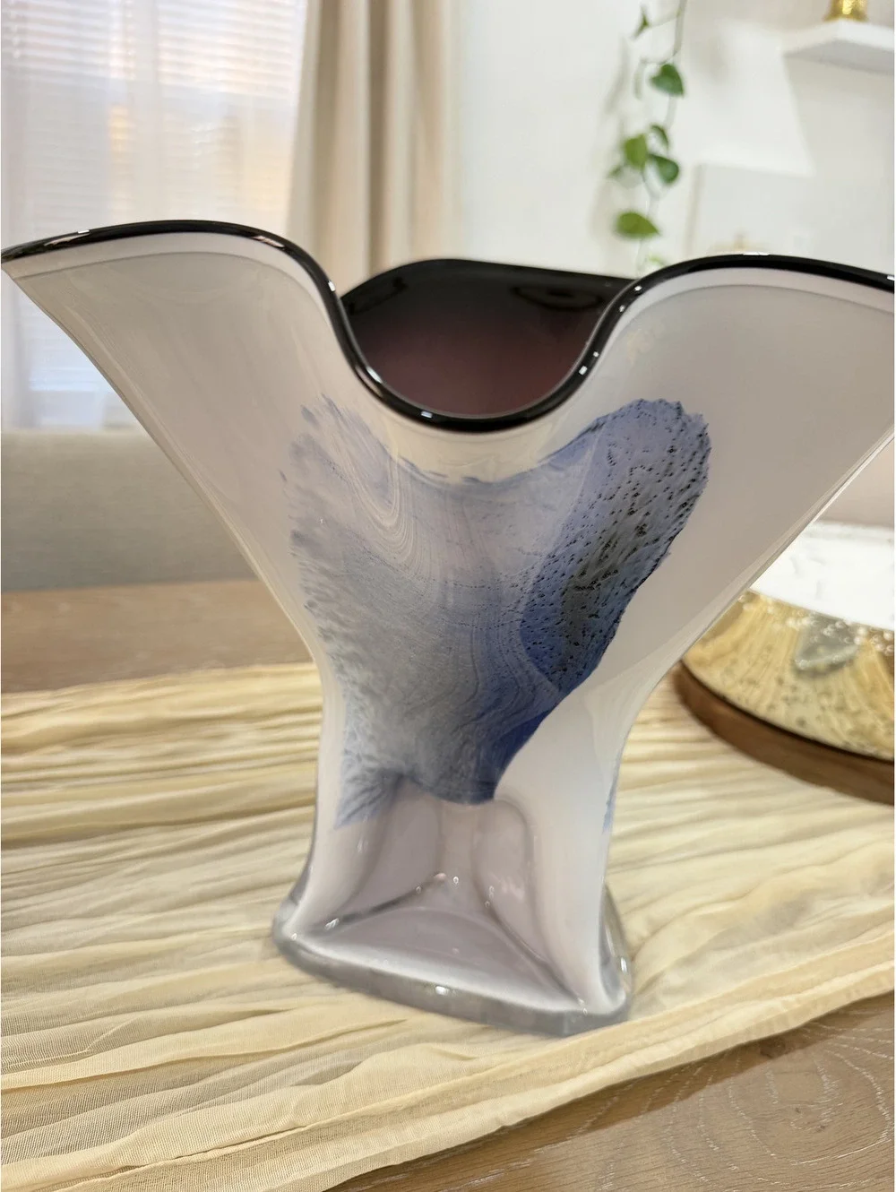 Vulcan Free Form Vase Giant Vase Hand Crafted In Poland Art Glass